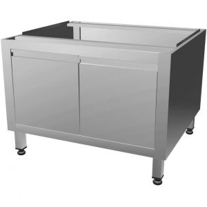 Base for the CHB-2T Char broiler is made completely of stainless steel, wing doors