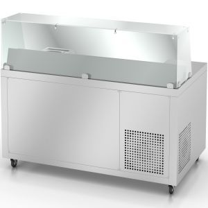 Crepe Station with a cooled well is designed for crepe cooking and distribution