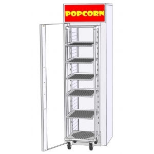 Self-Service Popcorn and Nacho Display Warmer with cart, 6 shelves, L 0,6m