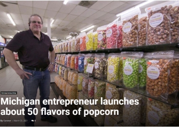 Michigan entrepreneur launches about 50 flavors of popcorn 